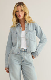 Z SUPPLY All Day Cropped Denim Jacket-The Shop Laguna Beach