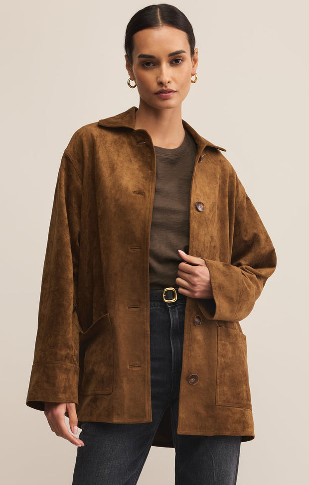 Z SUPPLY Decker Faux Suede Jacket-The Shop Laguna Beach