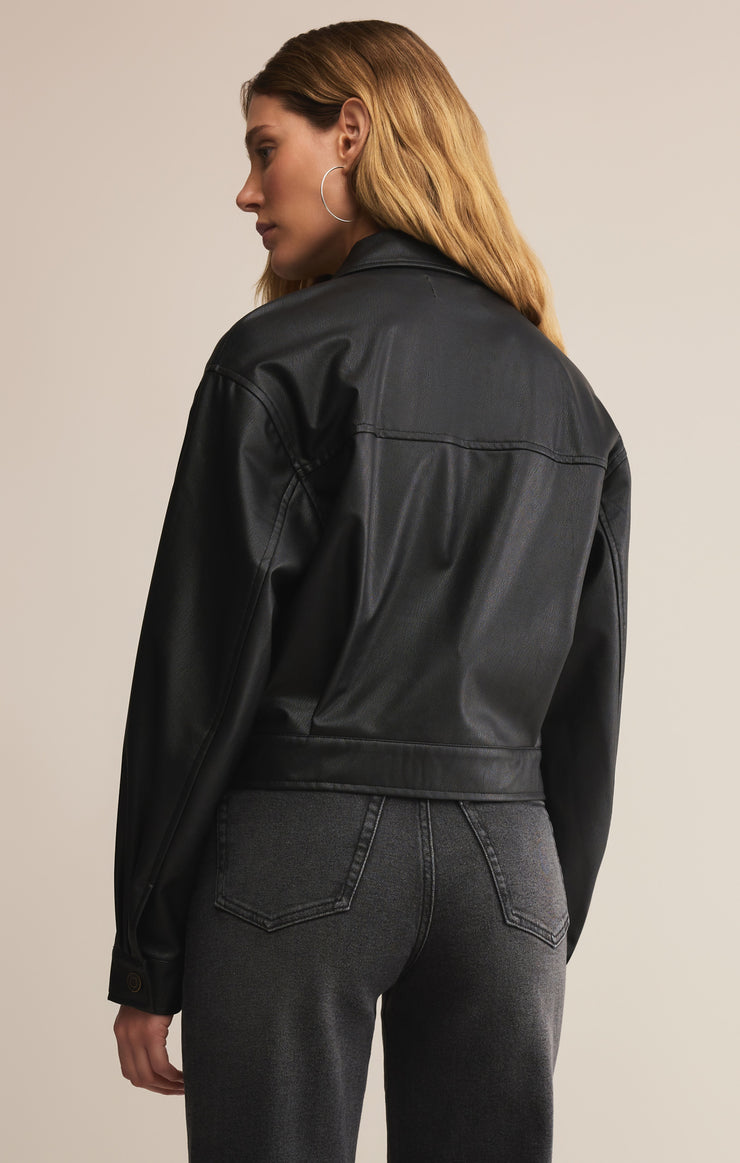 Z SUPPLY Heritage Faux Leather Jacket-The Shop Laguna Beach