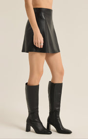 Z SUPPLY Ciera Faux Leather Mini Skirt-The Shop Laguna Beach