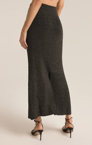 Z SUPPLY Goldie Metallic Rib Midi Skirt-The Shop Laguna Beach