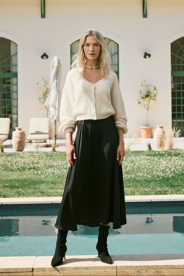 Z SUPPLY Northpointe Satin Midi Skirt - More Colors Available-The Shop Laguna Beach