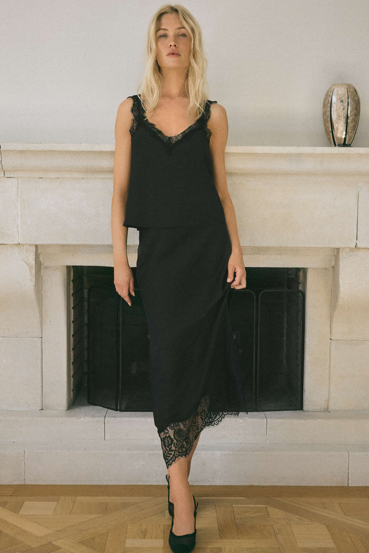 Z SUPPLY Cinder Lace Midi Skirt-The Shop Laguna Beach