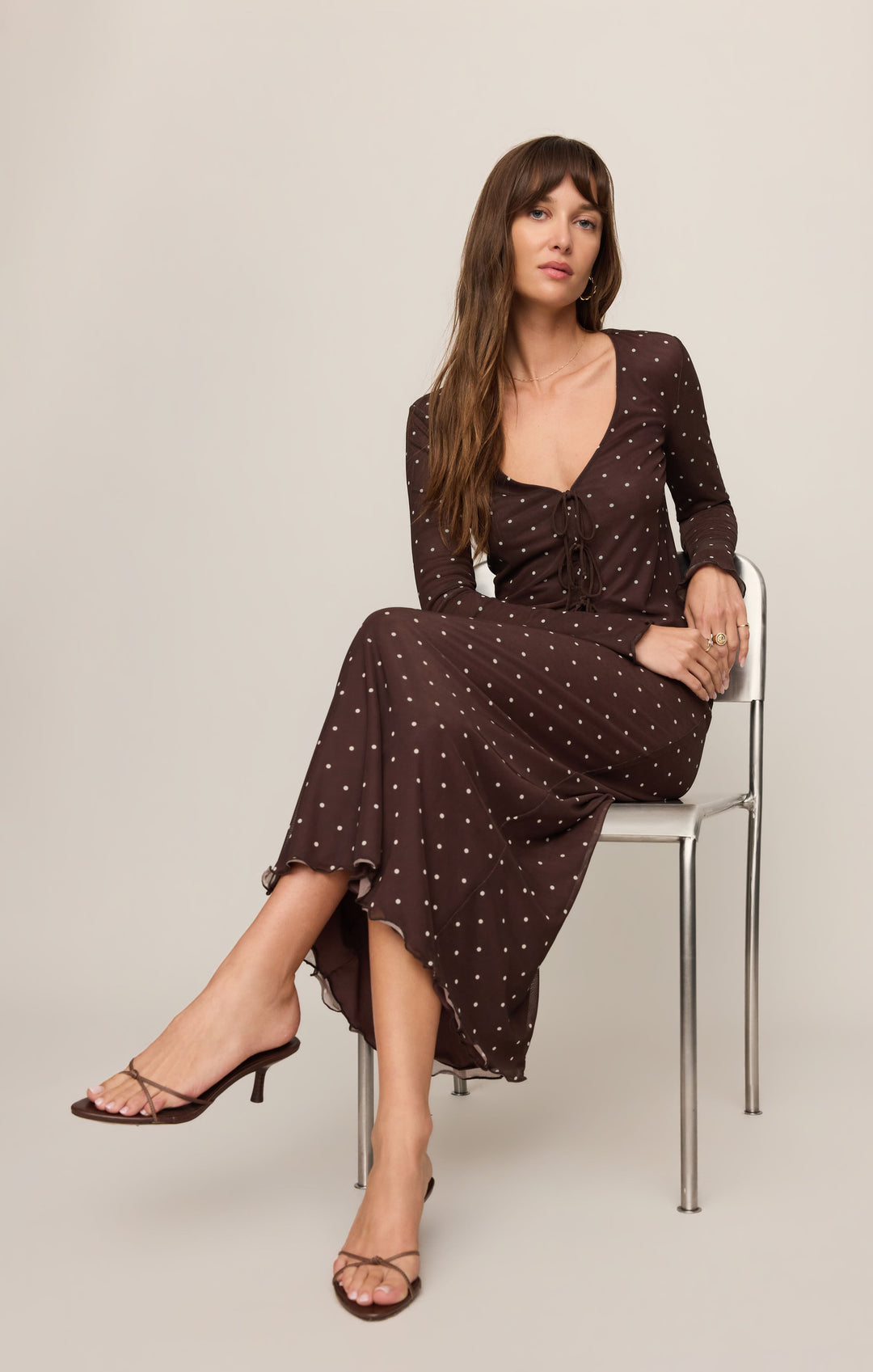 Z SUPPLY Amara Polka Dot Mesh Top