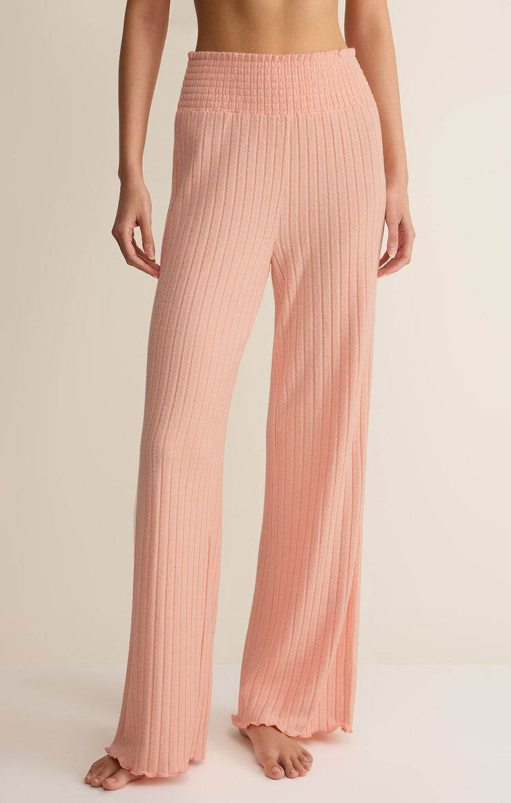 Z SUPPLY Dawn Silky Smocked Rib Pant-The Shop Laguna Beach