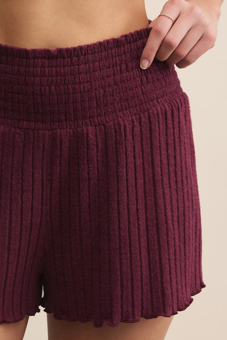 Z SUPPLY Dawn Smocked Silky Rib Short-The Shop Laguna Beach