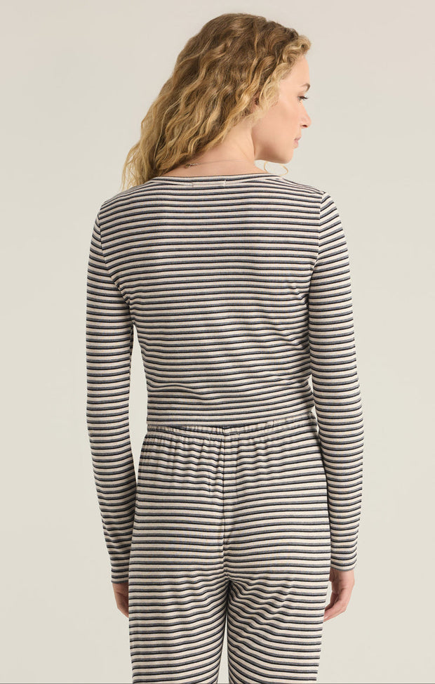 Z SUPPLY Constance Stripe Long Sleeve Tee-The Shop Laguna Beach