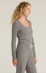 Z SUPPLY Constance Stripe Long Sleeve Tee-The Shop Laguna Beach