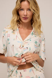 Z SUPPLY Beach Days Jersey PJ Shirt-The Shop Laguna Beach