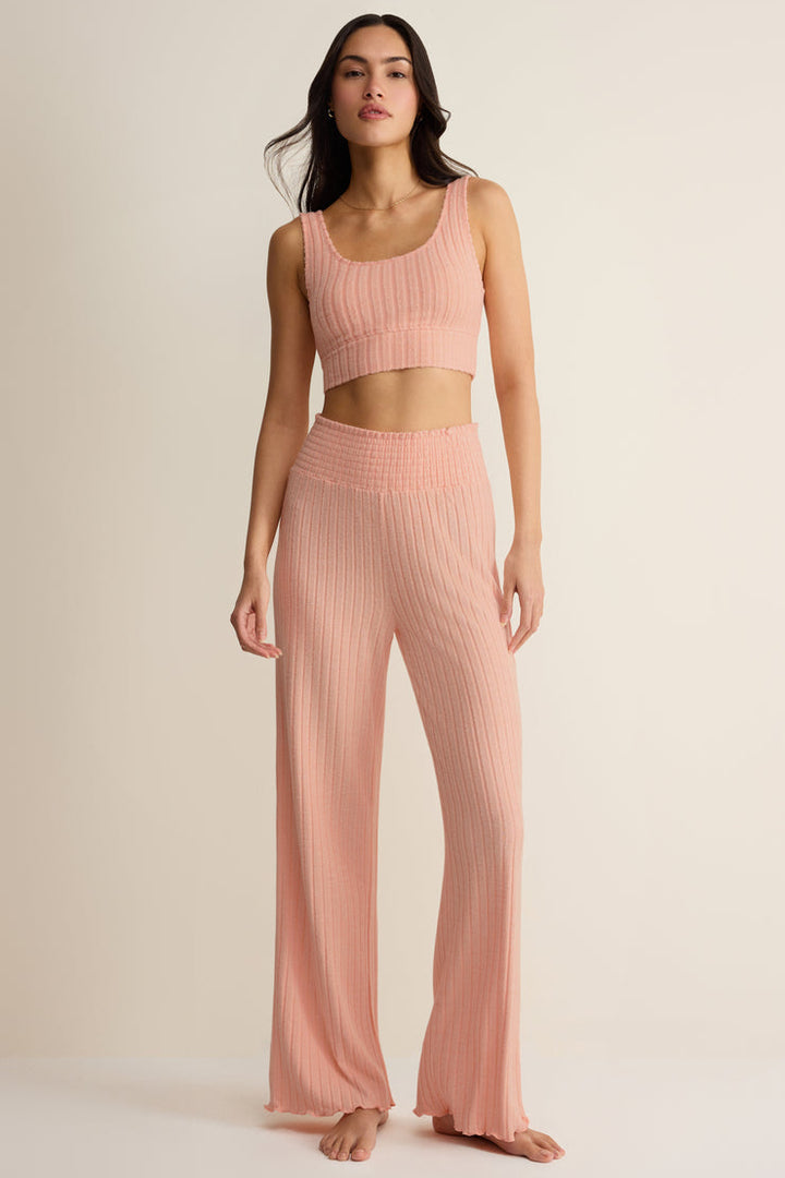 Z SUPPLY Dawn Silky Smocked Rib Pant-The Shop Laguna Beach