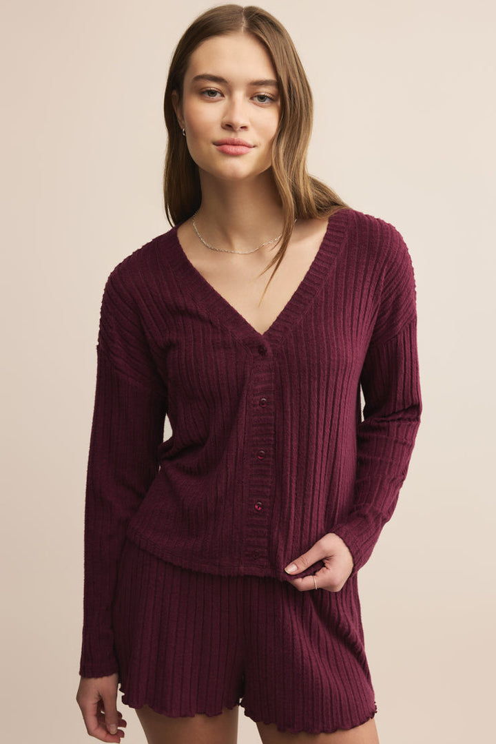 Z SUPPLY Mara Silky Rib Cardigan-The Shop Laguna Beach