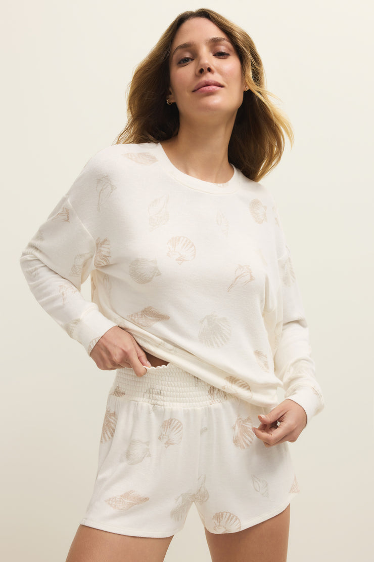 Z SUPPLY Bisous Shell Long Sleeve Top-The Shop Laguna Beach