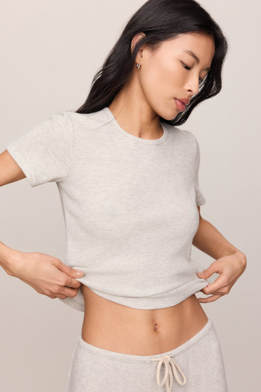 Z SUPPLY Waffle Brushed Thermal Tee-The Shop Laguna Beach