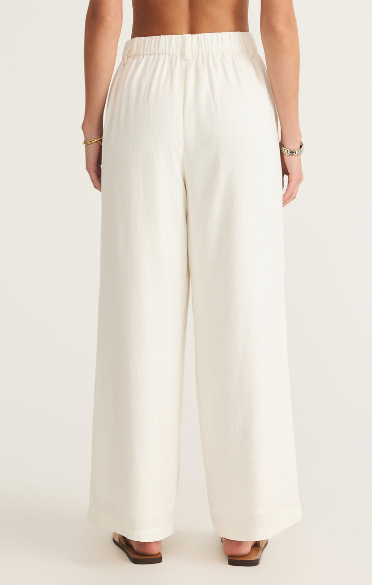 Z SUPPLY Topanga Wide-Leg Linen Trouser Pant-The Shop Laguna Beach