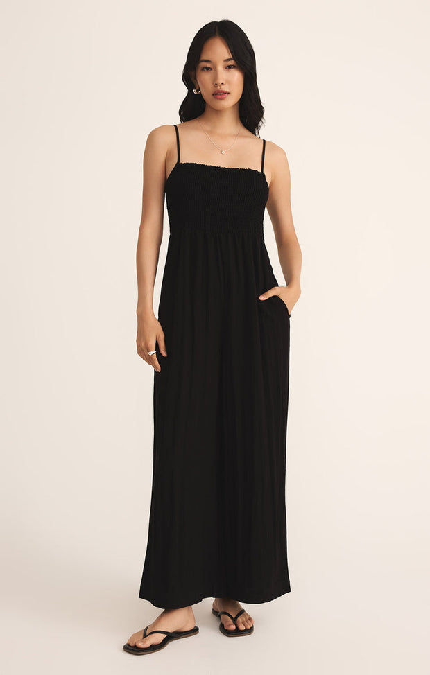 Z SUPPLY Beachside Smocked Jumpsuit-The Shop Laguna Beach
