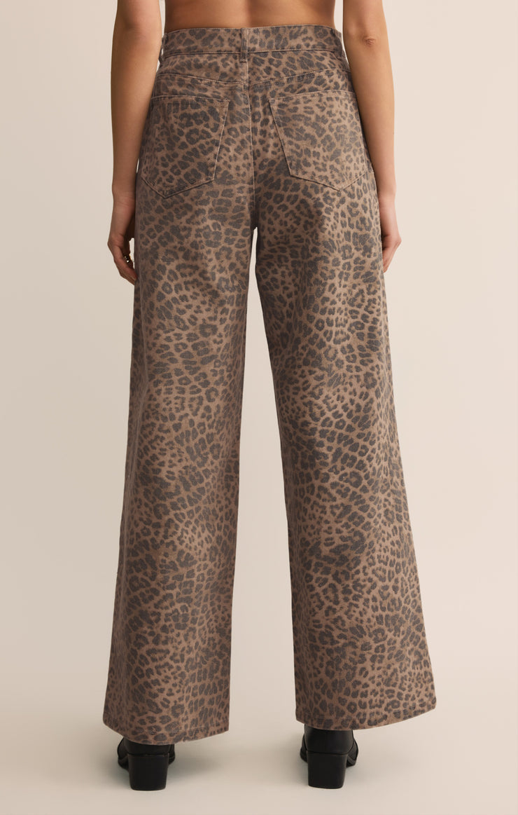 Z SUPPLY Marli Leopard Denim Pant-The Shop Laguna Beach