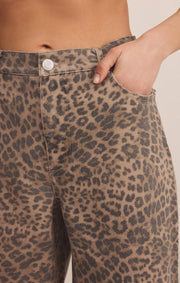 Z SUPPLY Marli Leopard Denim Pant-The Shop Laguna Beach