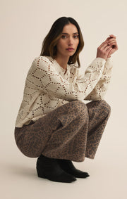 Z SUPPLY Marli Leopard Denim Pant-The Shop Laguna Beach