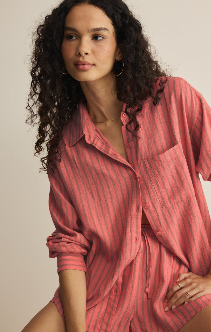 Z SUPPLY The Perfect Striped Button-Up Shirt-The Shop Laguna Beach