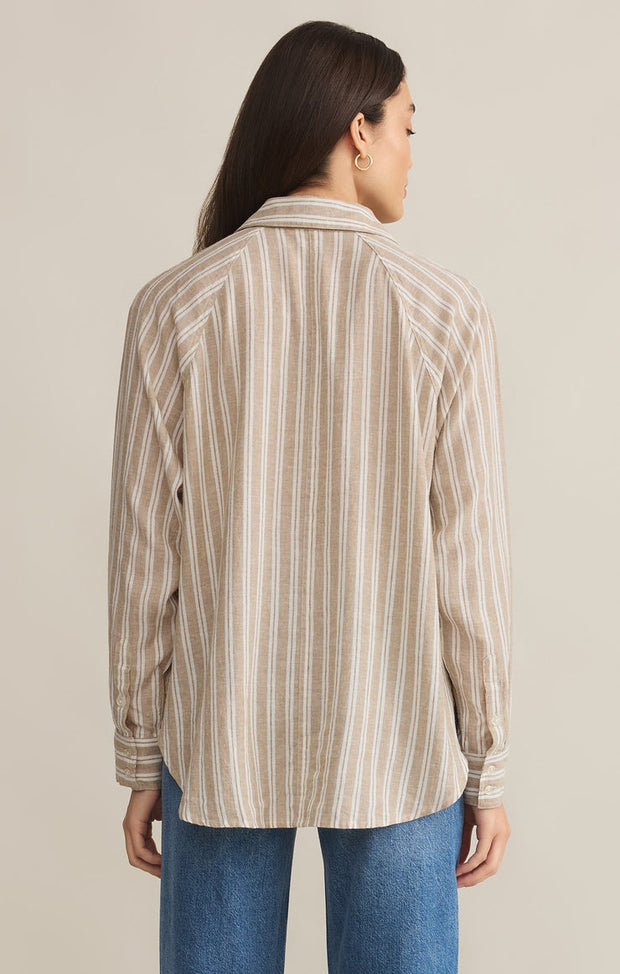 Z SUPPLY The Perfect Stripe Linen Shirt-The Shop Laguna Beach