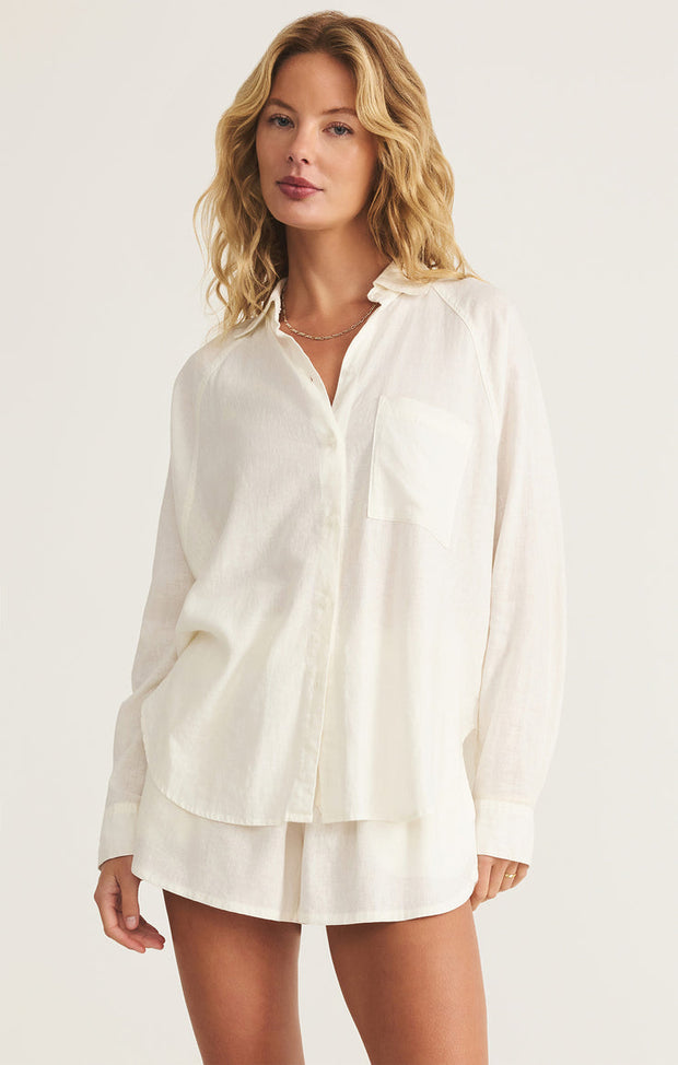 Z SUPPLY The Perfect Textured Linen Shirt-The Shop Laguna Beach