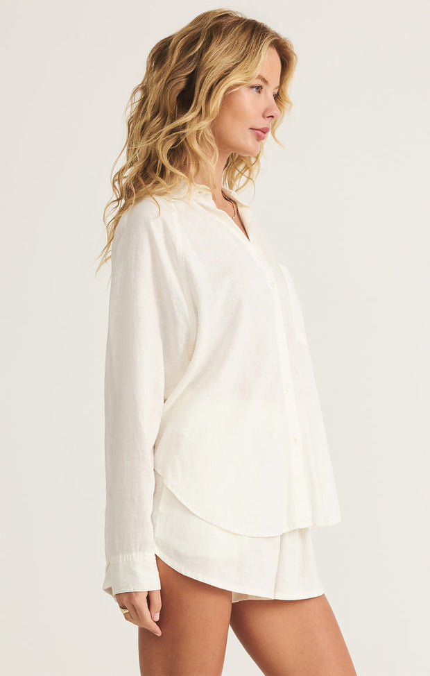 Z SUPPLY The Perfect Textured Linen Shirt-The Shop Laguna Beach