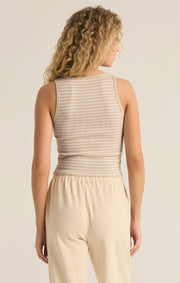 Z SUPPLY Essy Stripe Rib Crop Tank-The Shop Laguna Beach