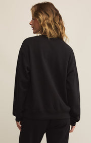 Z SUPPLY Boyfriend Crew Fleece Pullover-The Shop Laguna Beach