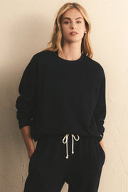 Z SUPPLY Boyfriend Crew Fleece Pullover-The Shop Laguna Beach