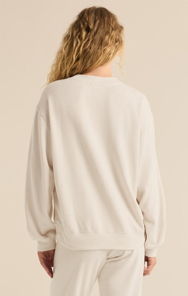 Z SUPPLY Boyfriend Crew Fleece Pullover - More Colors Available-The Shop Laguna Beach