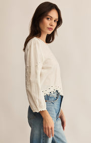 Z SUPPLY Ambroise Embroidered Linen Top