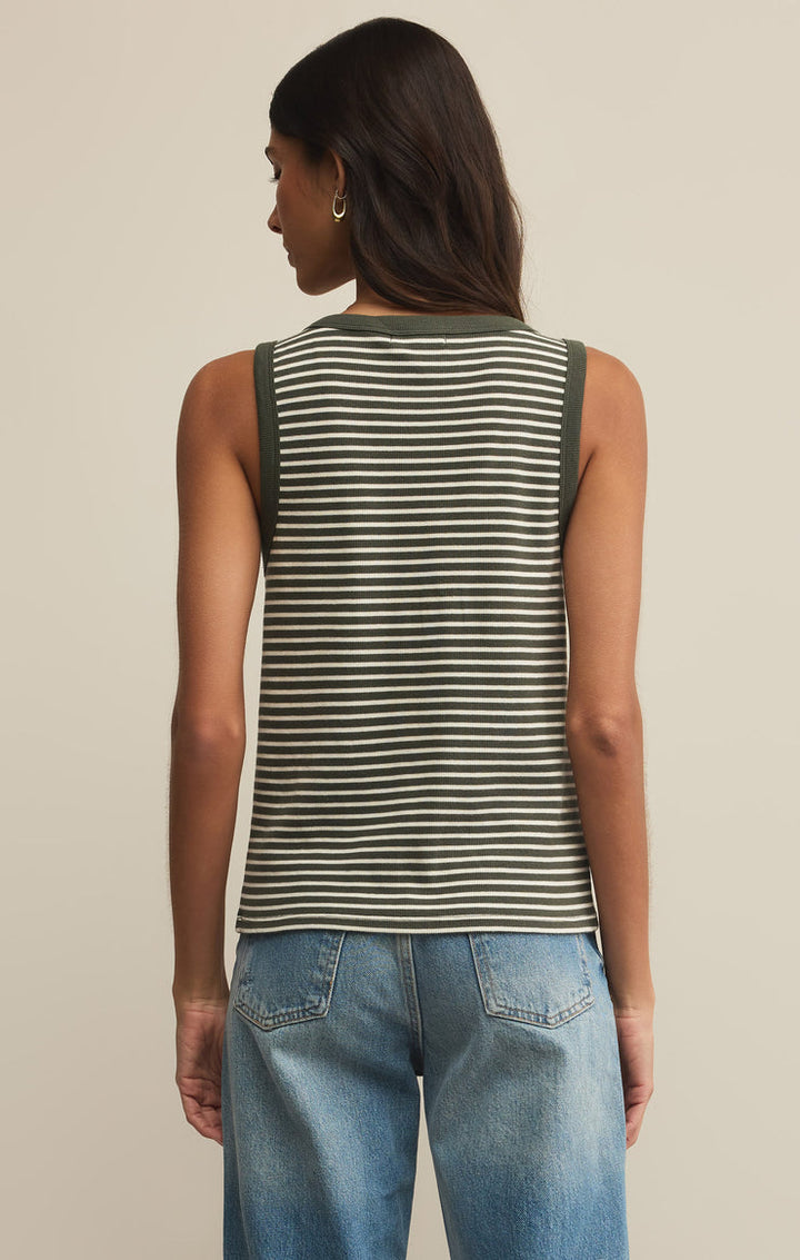 Z SUPPLY Elin Stripe Rib Tank-The Shop Laguna Beach