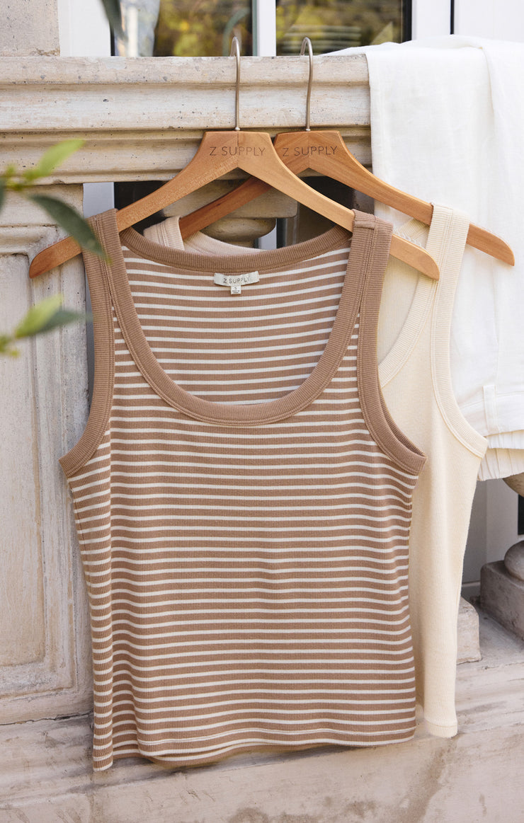 Z SUPPLY Elin Stripe Rib Tank-The Shop Laguna Beach