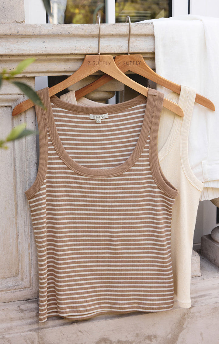 Z SUPPLY Elin Stripe Rib Tank-The Shop Laguna Beach