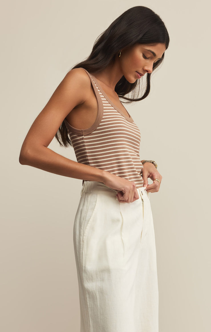 Z SUPPLY Elin Stripe Rib Tank-The Shop Laguna Beach