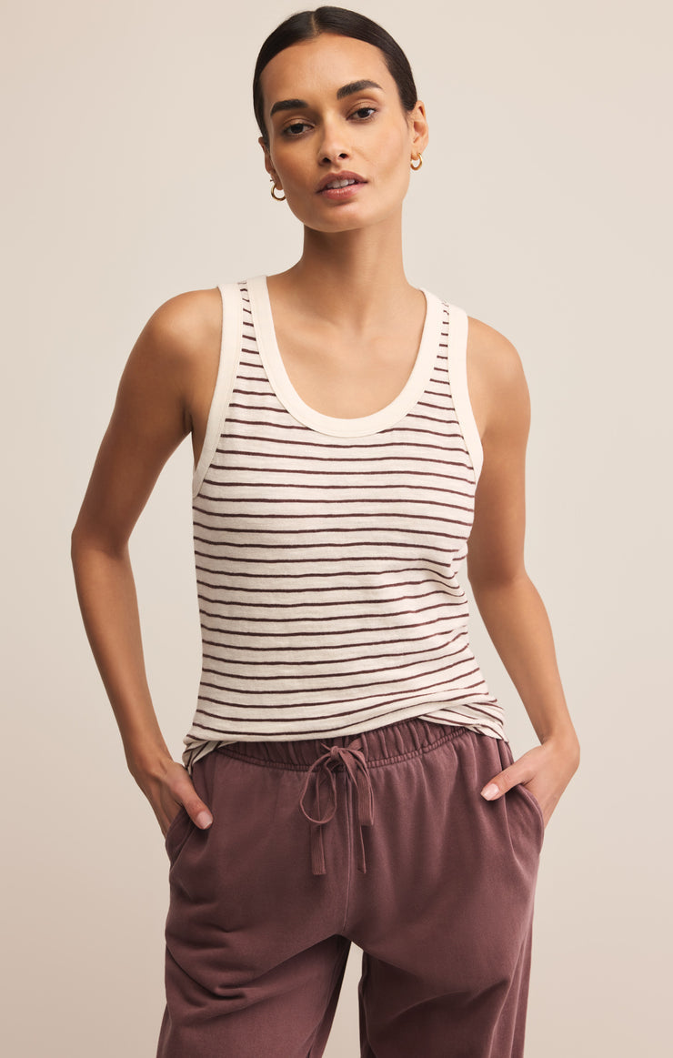 Z SUPPLY The Perfect Striped Tank • Sandalwood | The Shop