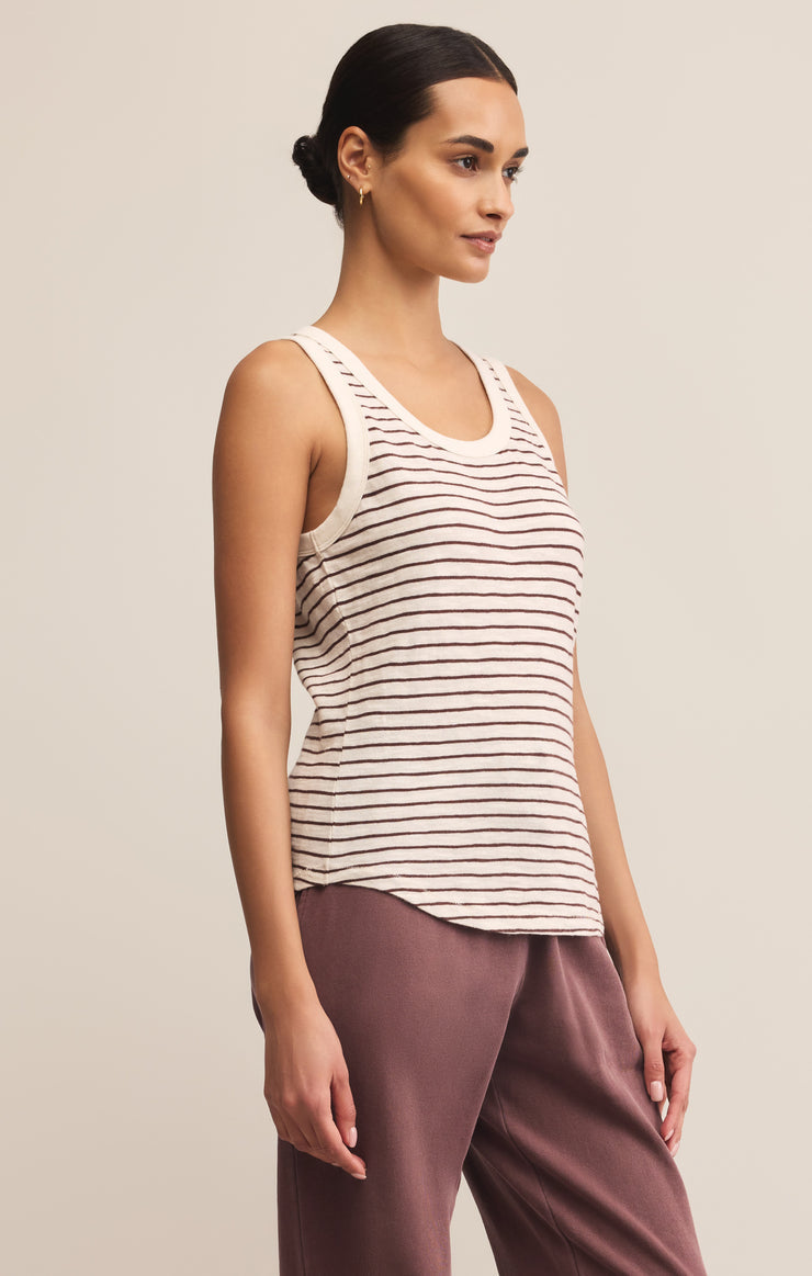 Z SUPPLY The Perfect Striped Tank • Sandalwood | The Shop