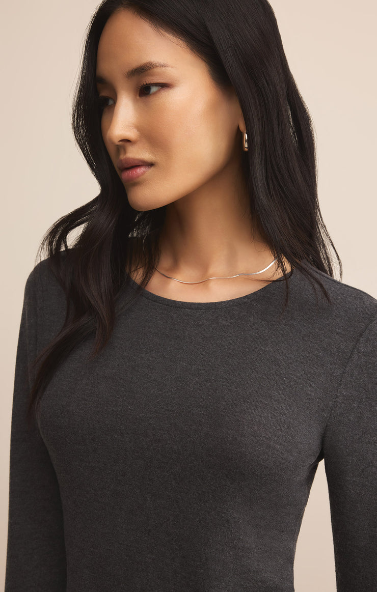 Z SUPPLY Demure Long Sleeve Knit Top-The Shop Laguna Beach