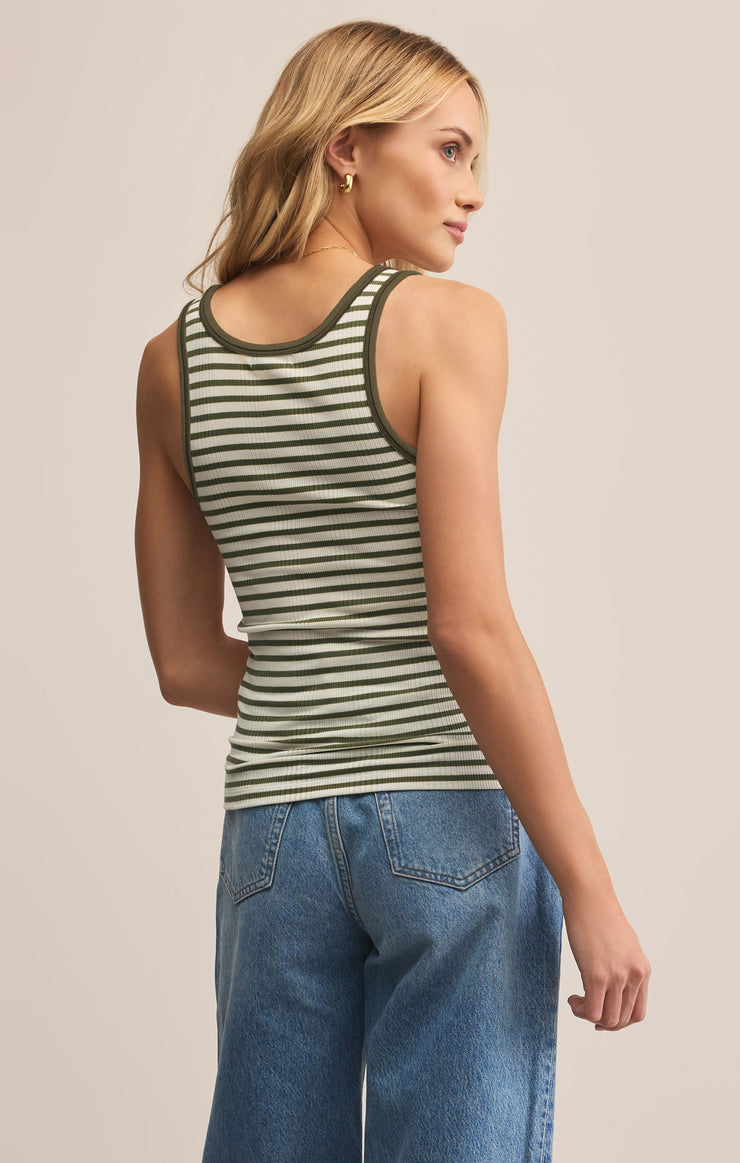 Z SUPPLY Classic Striped Scoop Tank-The Shop Laguna Beach