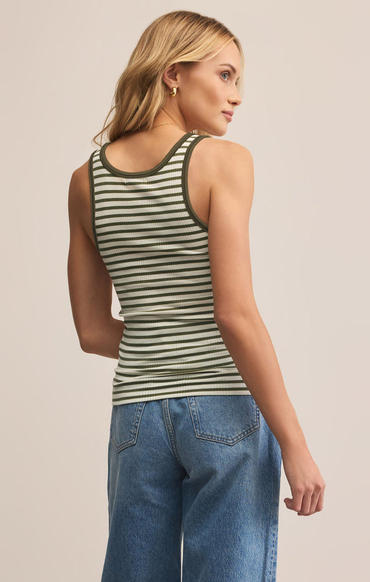 Z SUPPLY Classic Striped Scoop Tank-The Shop Laguna Beach