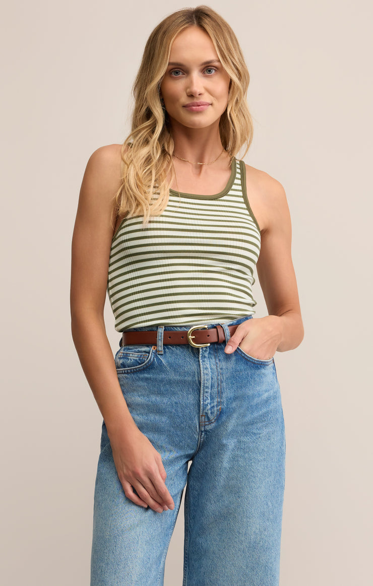 Z SUPPLY Classic Striped Scoop Tank-The Shop Laguna Beach