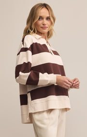Z SUPPLY Rugby Fleece Henley Tee-The Shop Laguna Beach