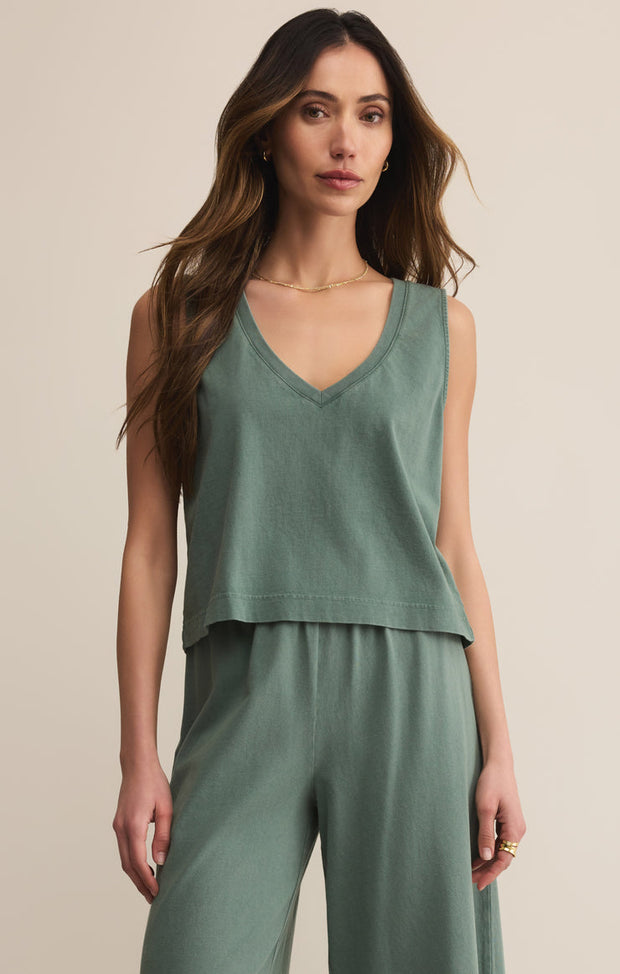 Z SUPPLY Sloane Jersey V-Neck Tank-The Shop Laguna Beach