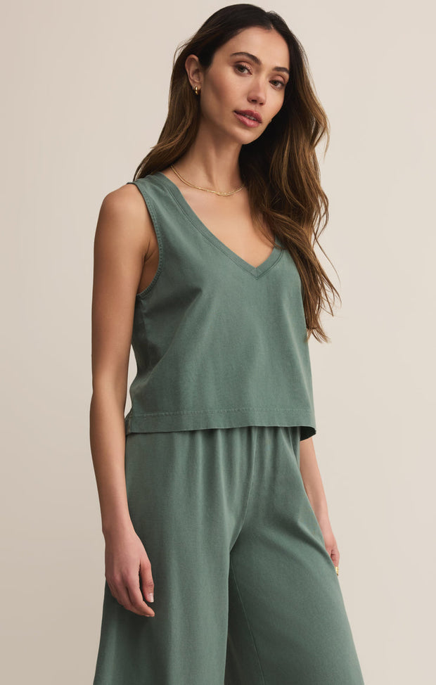 Z SUPPLY Sloane Jersey V-Neck Tank-The Shop Laguna Beach