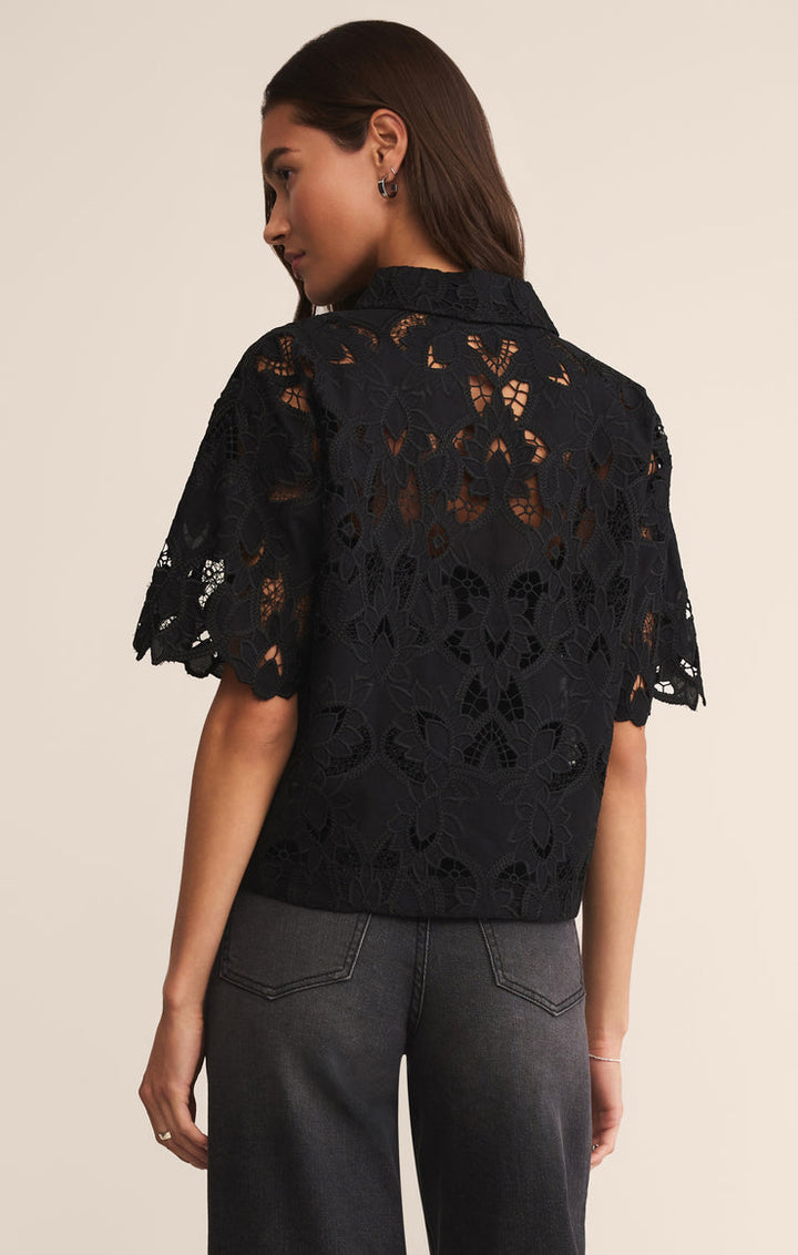 Z SUPPLY Midnight Lace Buttoned Shirt-The Shop Laguna Beach