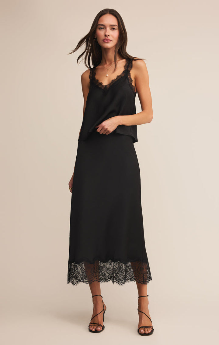 Z SUPPLY Cinder Lace Midi Skirt-The Shop Laguna Beach