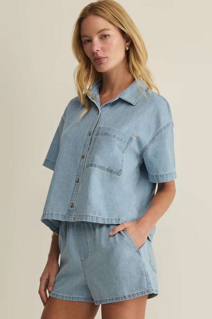 Z SUPPLY Everday Denim Button Up-The Shop Laguna Beach