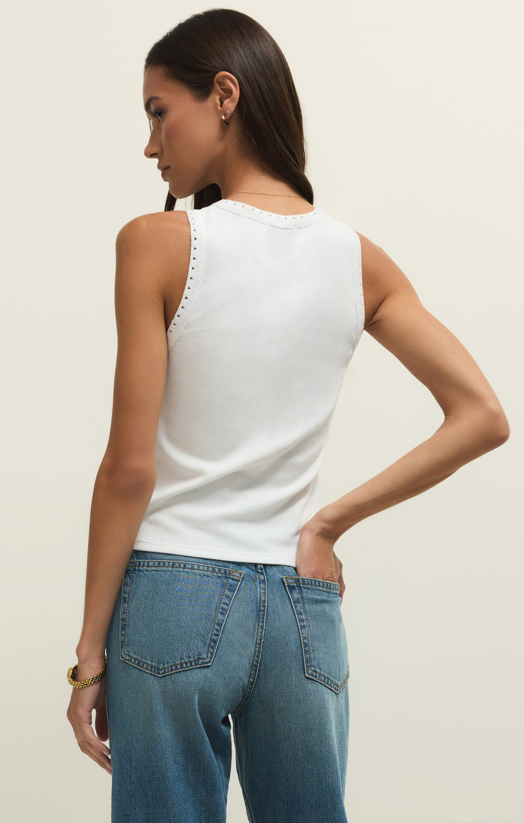 Z SUPPLY Clarke Crochet-Trim Rib Tank - More Colors Available-The Shop Laguna Beach