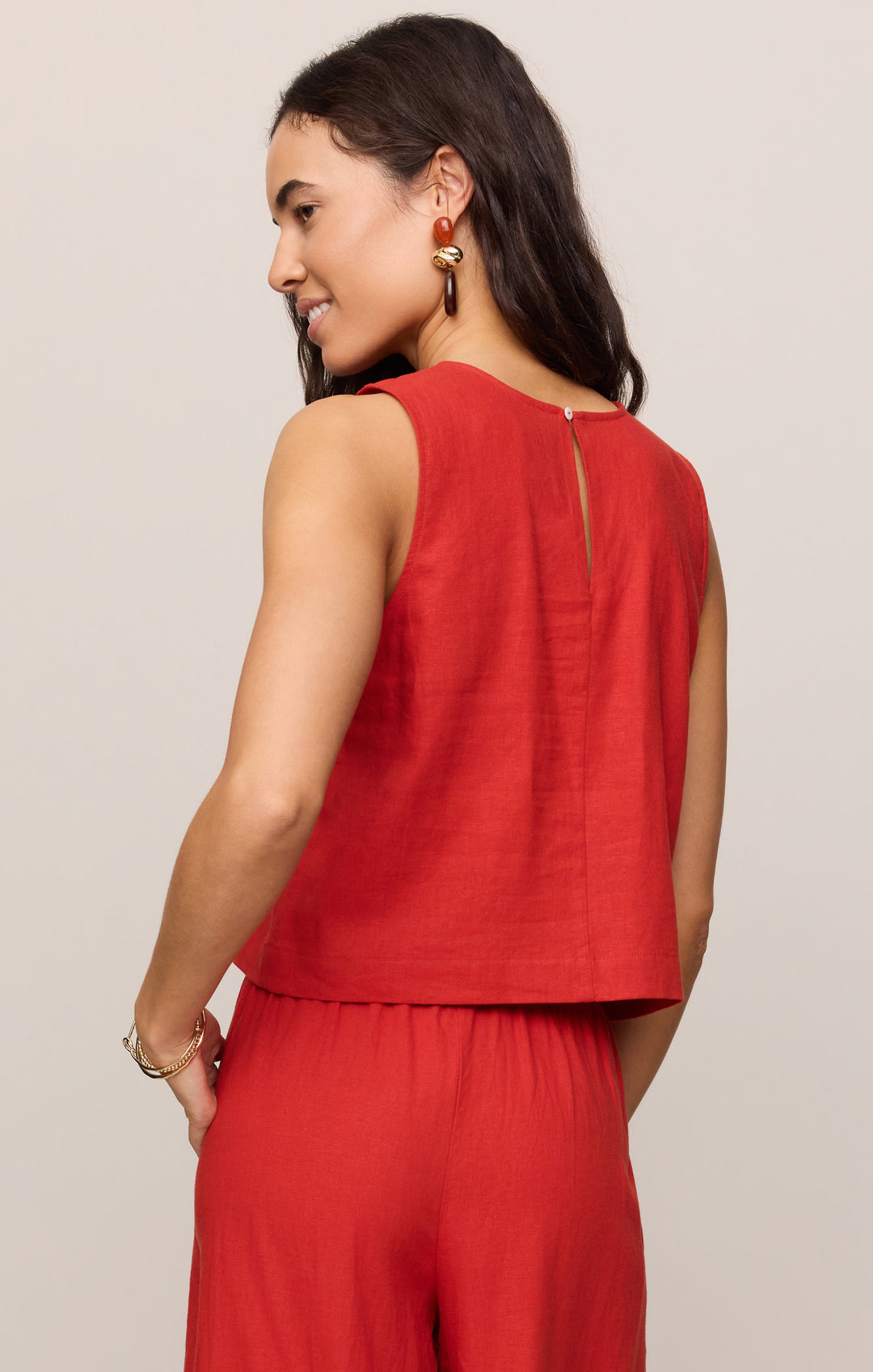 Z SUPPLY Sloane Linen Crop Tank