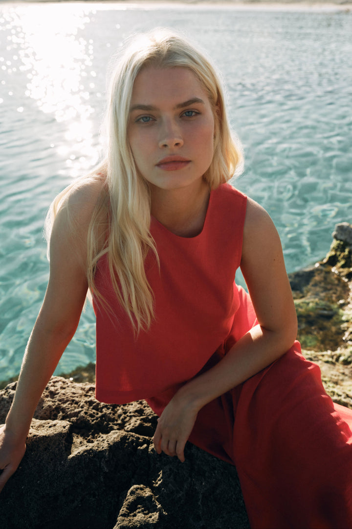 Z SUPPLY Sloane Linen Crop Tank